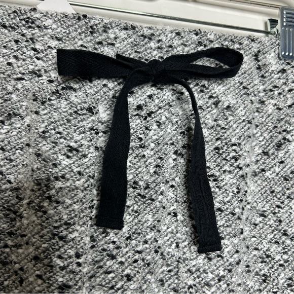 Lou & Grey Black and Gray Mini Pencil Skirt with Tie Front - Picture 7 of 7
